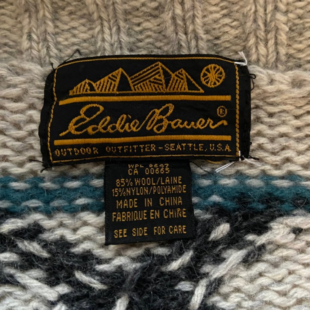 Eddie Bauer Multicolor Patterned Cardigan Sweater - Picture 7 of 7